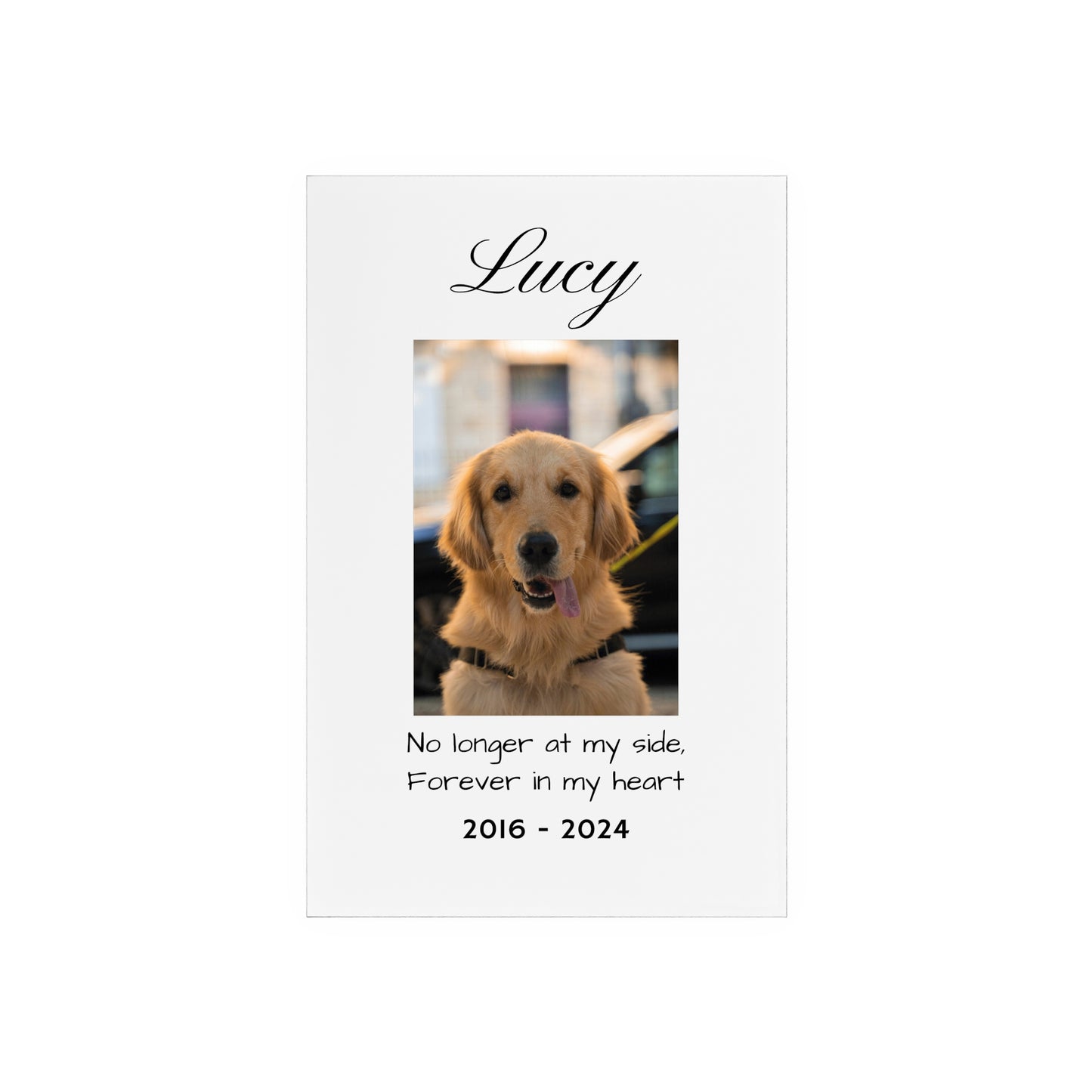 Pet Memorial Acrylic Plaque