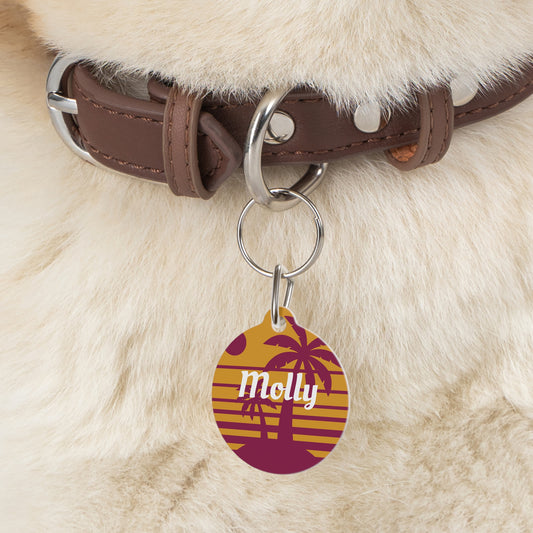 Pet ID Tag - Molly - Retro Tropical