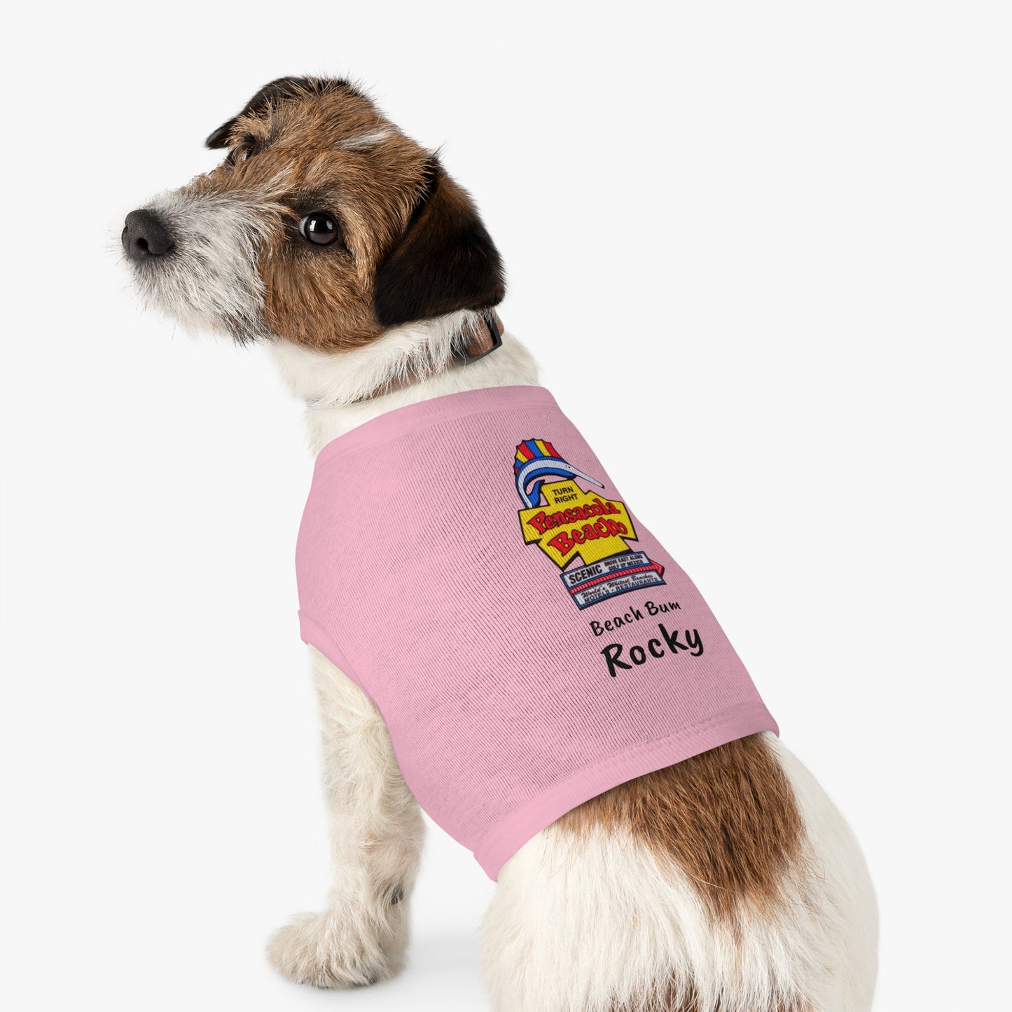 Customized Beach Bum Pet Tank Top - 3 Colors -  Iconic Pensacola Beach Sign