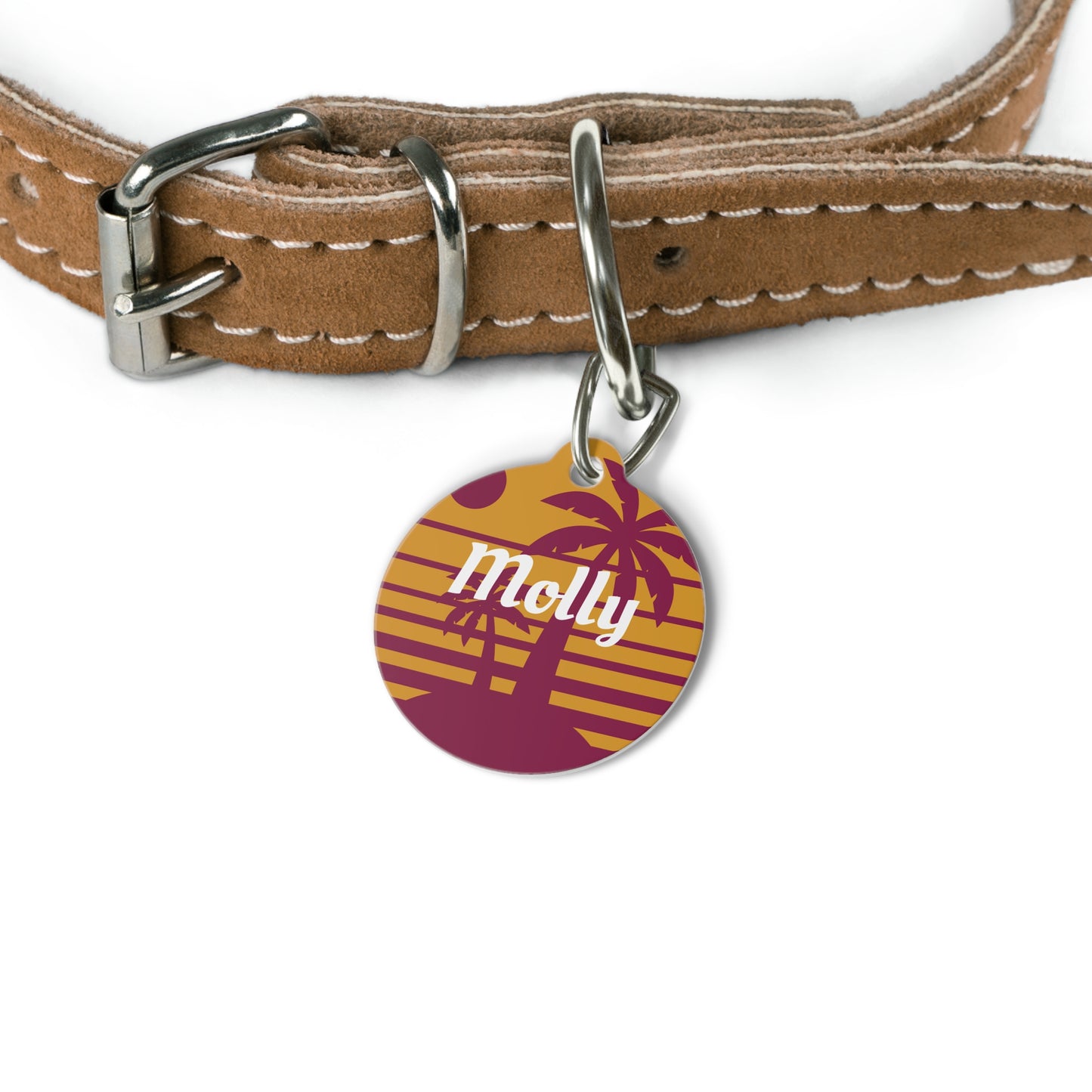 Pet ID Tag - Molly - Retro Tropical