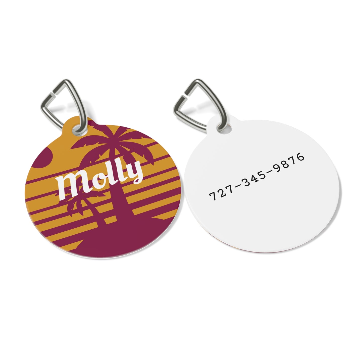 Pet ID Tag - Molly - Retro Tropical