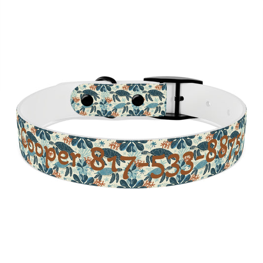 Customized Sea Turtle Design Dog Collar - "Cooper"