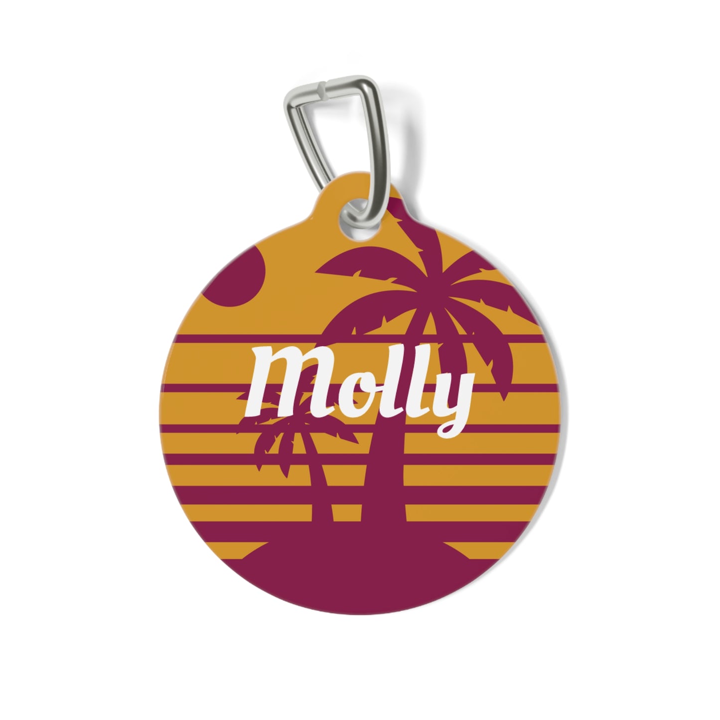 Pet ID Tag - Molly - Retro Tropical